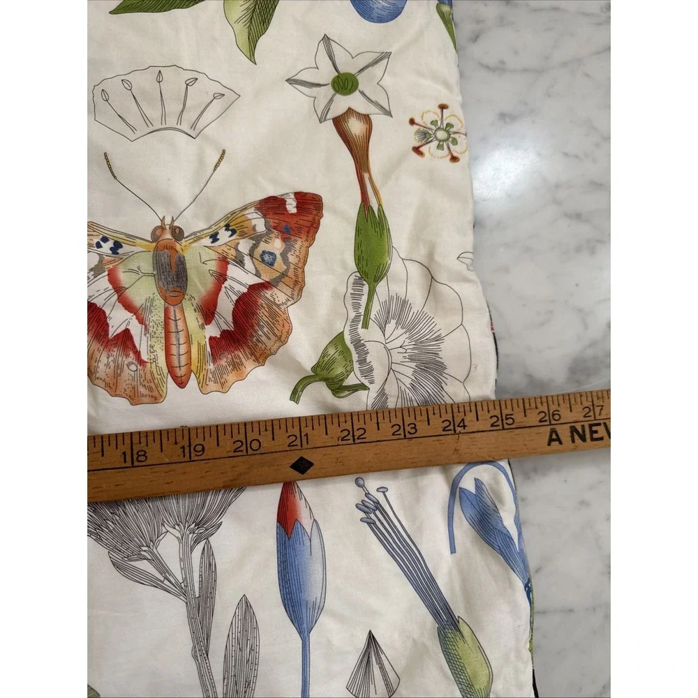 Pottery Barn Poppy Botanical Standard Percale Pillow Sham Reversible Black White